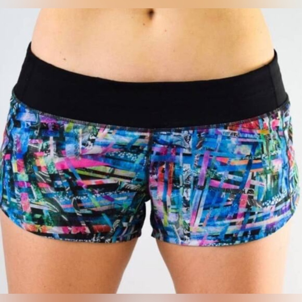 Lululemon Athletica Speed Up Shorts Seawheeze 2.5 Electric Beach